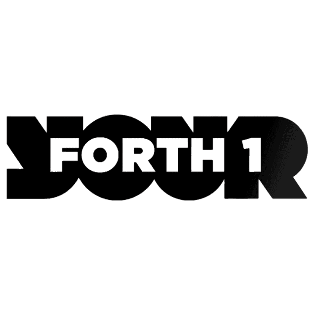 Logo for the radio station, Forth One, where Amy has been featured.