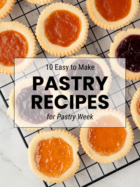 Jam tarts with text reading “10 Pastry Week recipes”.